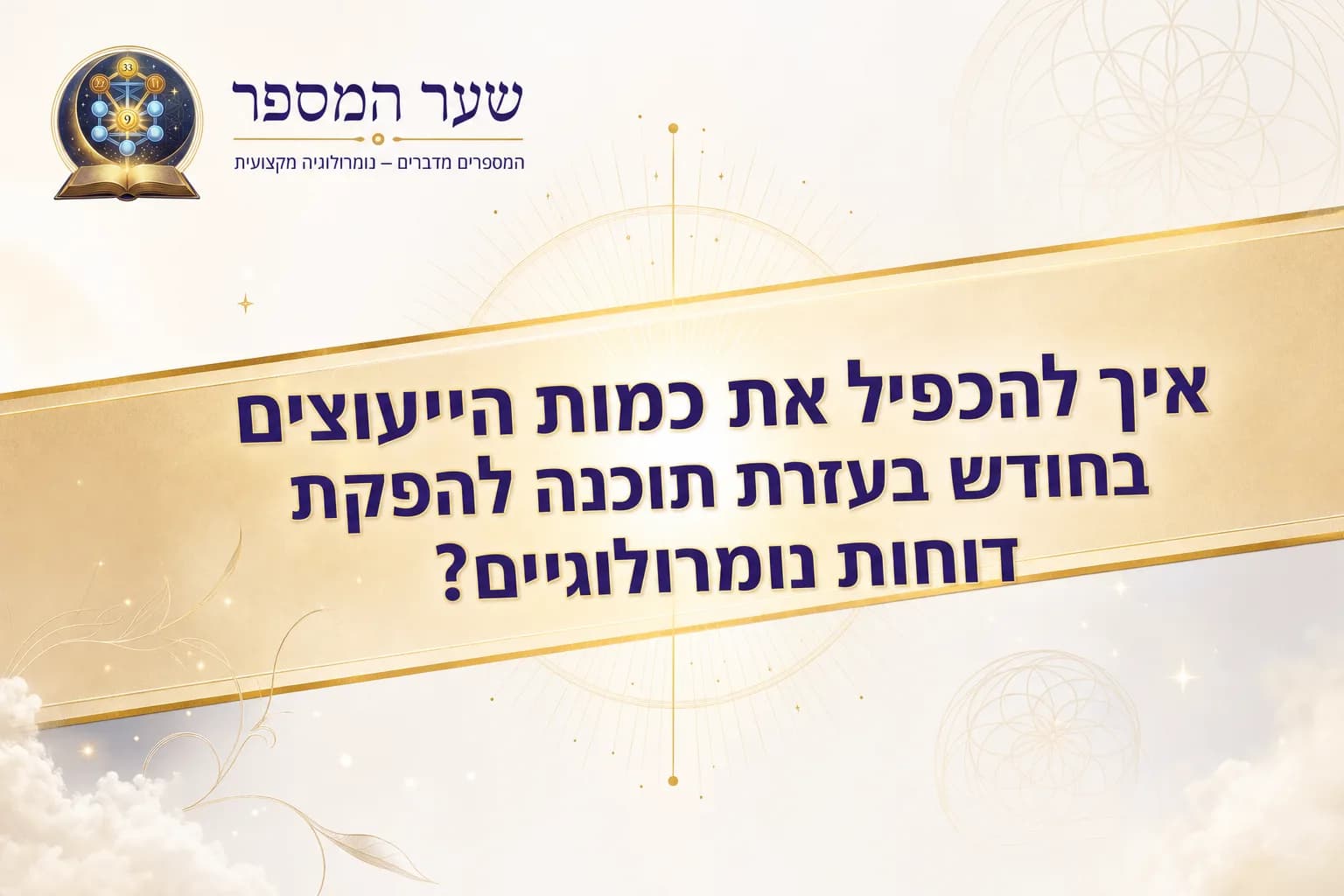 איך להכפיל את כמות הייעוצים בחודש בעזרת תוכנה להפקת דוחות נומרולוגיים?