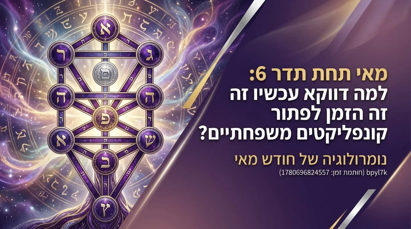 מאי תחת תדר 6: למה דווקא עכשיו זה הזמן לפתור קונפליקטים משפחתיים?