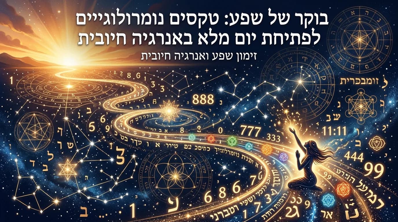 בוקר של שפע: טקסים נומרולוגיים לפתיחת יום מלא באנרגיה חיובית